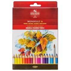 Карандаши акварельные KOH-I-NOOR, MONDELUZ 36 цв. шестигр, 3719/36