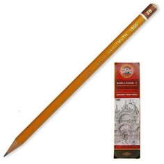 Карандаш чернографитный KOH-I-NOOR 1500/2B б/ласт, Чехия 3 штуки