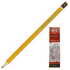 Карандаш чернографитный KOH-I-NOOR 1500/4H б/ласт, Чехия 3 штуки