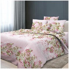 Постельное белье перкаль эмельон (розовый) Семейное Iv Selena