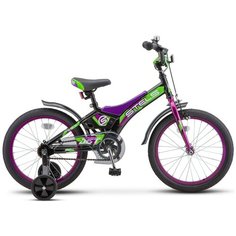 Детский велосипед STELS Jet 18" Z010 (2021)(черно-зеленый)