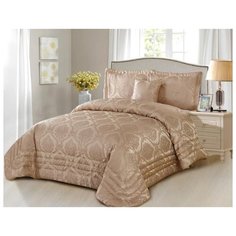 Покрывало "DO&CO" Жаккард Стеганое ATHENA , молочный ; Размер: Евро