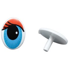 Г29-4цв Глаза для игрушек 1,5*2,0см пластик. (арт.12/черн.-гол.-бир.-оранж) 100 шт АЙРИС пресс