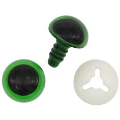 Глазки пластиковые с фиксатором 16мм, 24шт/упак (зеленый) АЙРИС пресс