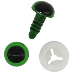 Глазки пластиковые с фиксатором 10мм, 24шт/упак (зеленый) АЙРИС пресс