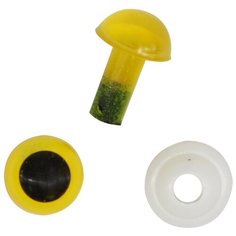 Глазки пластиковые с фиксатором 6мм, 24шт/упак (янтарный) АЙРИС пресс