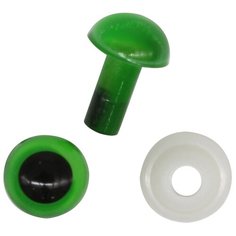 Глазки пластиковые с фиксатором 6мм, 24шт/упак (зеленый) АЙРИС пресс