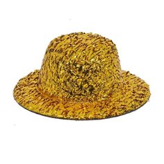 AS07-04, Шляпка для игрушек с блестками, 8см, 2 шт/упак (золото) АЙРИС пресс