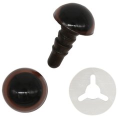 Глазки пластиковые с фиксатором 8мм, 24шт/упак (коричневый) АЙРИС пресс