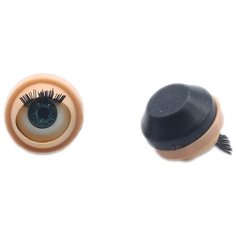 808# Глаза с ресничками, моргающие, 0,9см, 50 шт/упак (зеленый) АЙРИС пресс