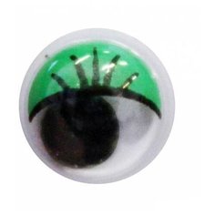 TEY-019 Глаза бегающие с цветным веком 8мм (зеленый) 100 шт АЙРИС пресс