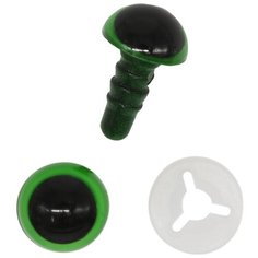 Глазки пластиковые с фиксатором 8мм, 24шт/упак (зеленый) АЙРИС пресс