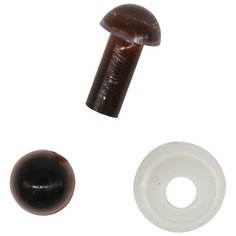 Глазки пластиковые с фиксатором 5мм, 24шт/упак (коричневый) АЙРИС пресс