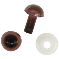 Глазки пластиковые с фиксатором 6мм, 24шт/упак (коричневый) АЙРИС пресс