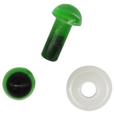 Глазки пластиковые с фиксатором 5мм, 24шт/упак (зеленый) АЙРИС пресс