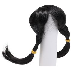 AS16-17, Парик для кукол (косички), 5*10см (черный) АЙРИС пресс