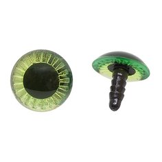 Глаза для игрушек Д16-20мм пластик. (20мм/зеленый), 100 шт АЙРИС пресс