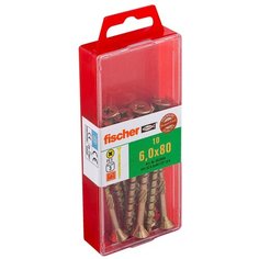 Шуруп по дереву fischer FPF-SZ 6,0X80 YZP(10шт.)