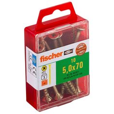 Шуруп по дереву fischer FPF-SZ 5,0X70 YZP(10шт.)
