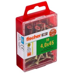 Шуруп по дереву fischer FPF-SZ 4,0X45 YZP(30шт.)