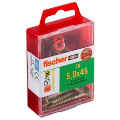 Шуруп по дереву fischer FPF-SZ 5,0X45 YZP(20шт.)