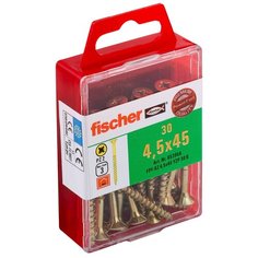 Шуруп по дереву fischer FPF-SZ 4,5X45 YZP(30шт.)