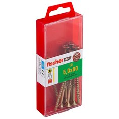 Шуруп по дереву fischer FPF-SZ 5,0X80 YZP(10шт.)