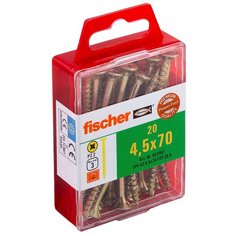 Шуруп по дереву fischer FPF-SZ 4,5X70 YZP(20шт.)