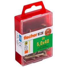 Шуруп по дереву fischer FPF-SZ 5,0X40 YZP(20шт.)
