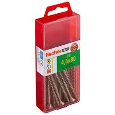 Шуруп по дереву fischer FPF-SZ 4,5X80 YZP(20шт.)