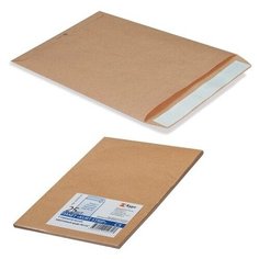 Конверт-пакеты В4 плоские (250х353 мм), до 140 листов, крафт-бумага, отрывная полоса, комплект 25 шт., 380090.25, 1 шт. Курт