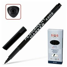 Маркер перманентный (нестираемый) KOH-I-NOOR, черный, круглый наконечник, 1 мм, 7742023801KSRU, 7 шт.