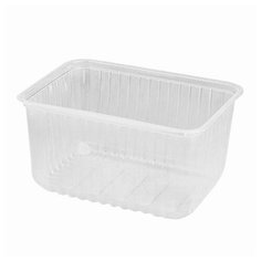 Одноразовые контейнеры 1500 мл, комплект 50 шт., без крышек, 179х132х89 мм, ПП, прозрачные, крышка 605091, 1 шт. Стиролпласт