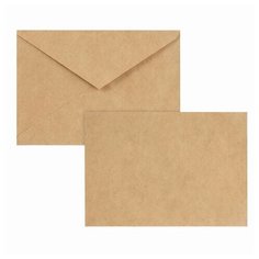 Конверты С6 (114х162 мм) крафт, клей, 90 г/м2, комплект 1000 шт., треугольный клапан, С6НКж, 1 шт. Ряжская печатная фабрика