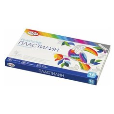 Пластилин классический гамма "Классический", 18 цветов, 360 г, со стеком, картонная упаковка, 281035, 2 шт. Gamma