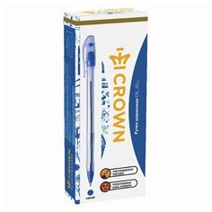 Ручка шариковая масляная CROWN "Oil Jell", синяя, узел 0,7 мм, линия письма 0,5 мм, OJ-500B, 11 шт.
