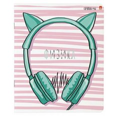 Тетрадь предметная GIRLS ONLY 48 листов, Soft Touch, фольга, физика, клетка, альт, 7-48-1102/01, 20 шт.
