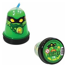 Слайм (лизун) "Slime Ninja", светится в темноте, зеленый, 130 г, волшебный МИР, S130-18, 2 шт.