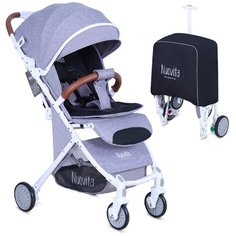 Прогулочная коляска Nuovita Giro Lux, grigio bianco, цвет шасси: белый