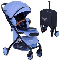 Прогулочная коляска Nuovita Giro Lux, denim nero, цвет шасси: черный