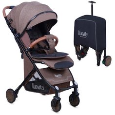 Прогулочная коляска Nuovita Giro Lux, marrone nero, цвет шасси: черный