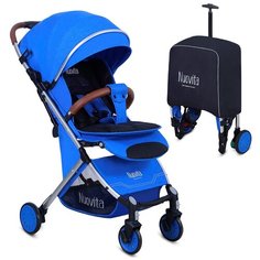 Прогулочная коляска Nuovita Giro Lux, blu argento, цвет шасси: серебристый