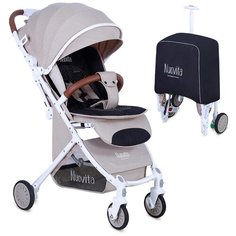 Прогулочная коляска Nuovita Giro Lux, beige bianco, цвет шасси: белый