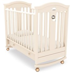 Кроватка Гандылян Даниэль (колесо) (качалка), на полозьях слоновая кость