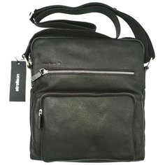 Сумка-планшет Strellson, натуральная кожа, черный