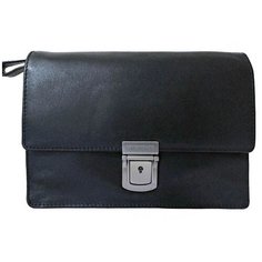 Барсетка BODENSCHATZ, натуральная кожа, черный