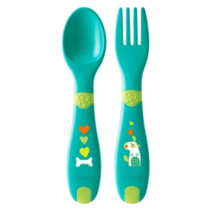 Набор для кормления Chicco First cutlery зеленый