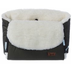 Nuovita Муфта меховая для коляски Vichingo Bianco khaki/хаки