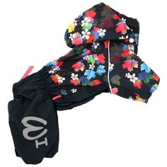 FOR MY DOGS комбинезон для собак Цветы черный для девочек FW690-2019 F (16)