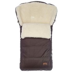 Конверт-мешок Nuovita Alpino Lux Bianco меховой 85 см cioccolata